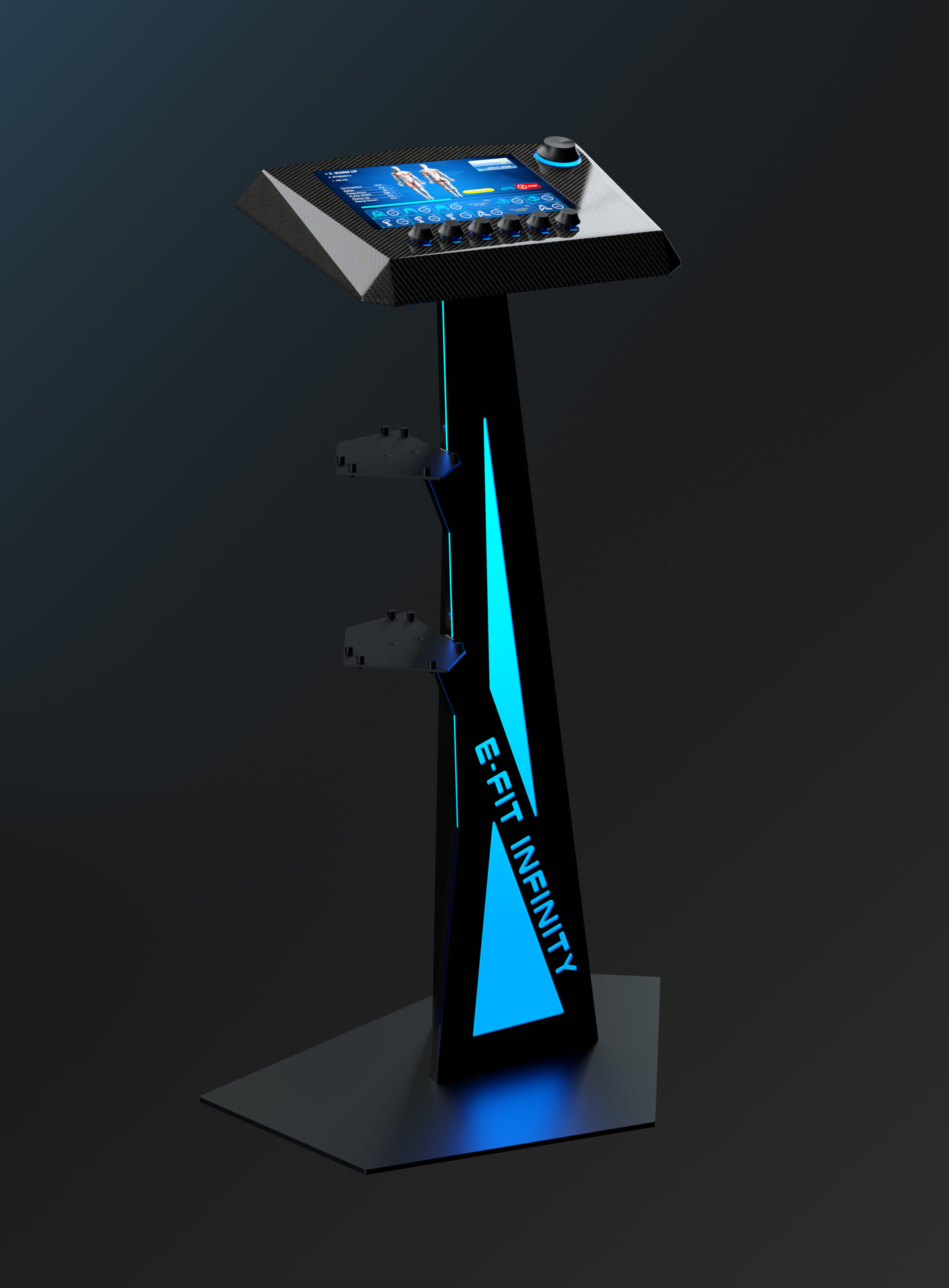 Fitness equipment with digital interface.